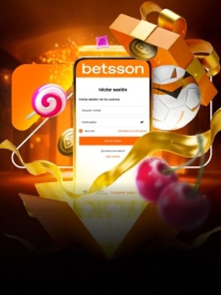 Arte de Betsson con la pantalla de inicio de sesión en la app